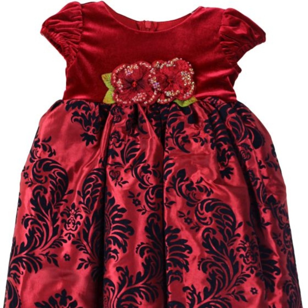 C'est Chouette Special Occasion Damask Dress 12M